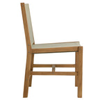 Vienna 5-Piece Outdoor Patio Teak and Rope Dining Set with Armless Chairs