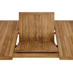 Vienna Outdoor Patio Teak Wood Extendable Dining Table