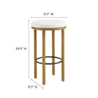 Fable Boucle Fabric Bar Stools - Set of 2