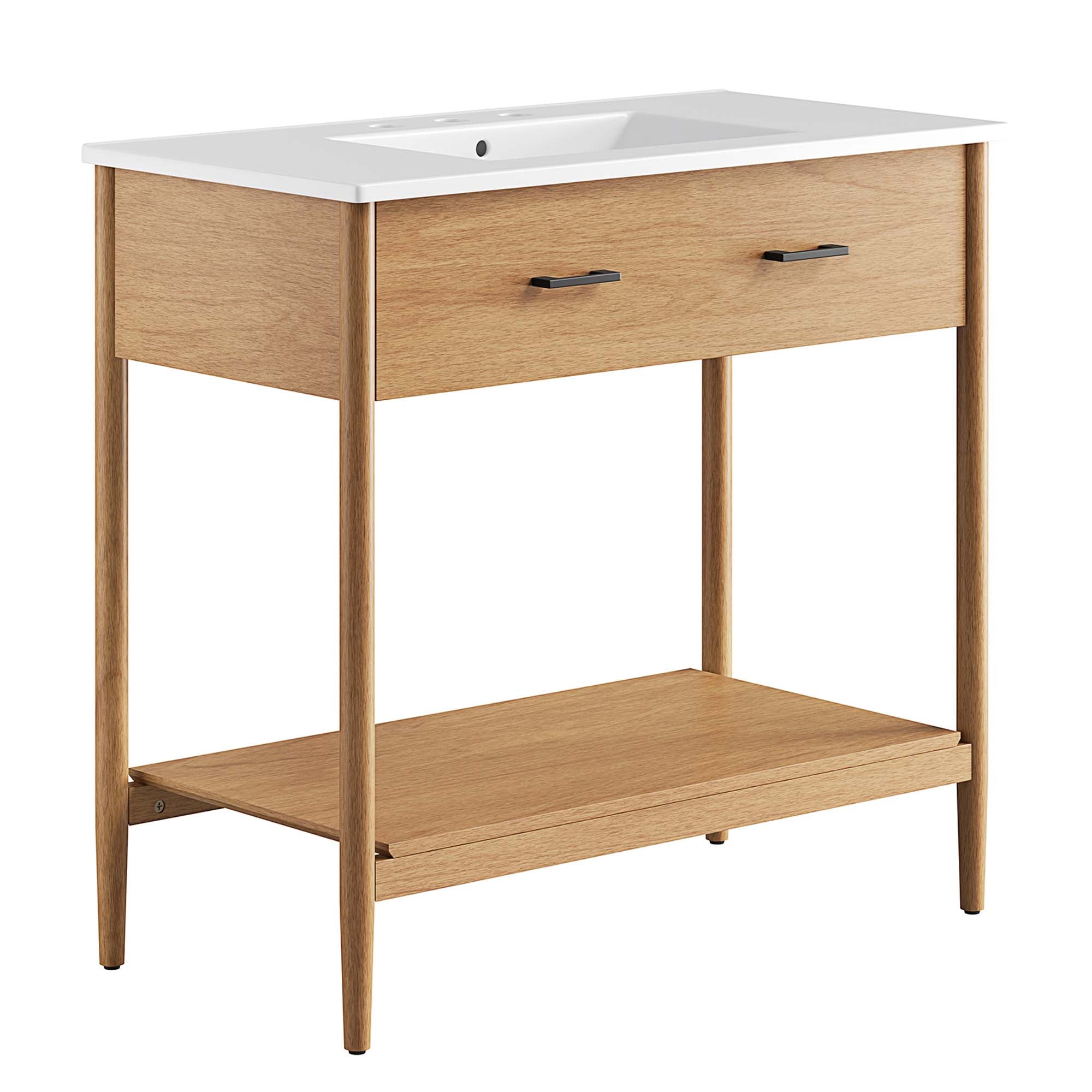 Zaire Bathroom Vanity Basin Included - EEI-6822-NAT-WHI
