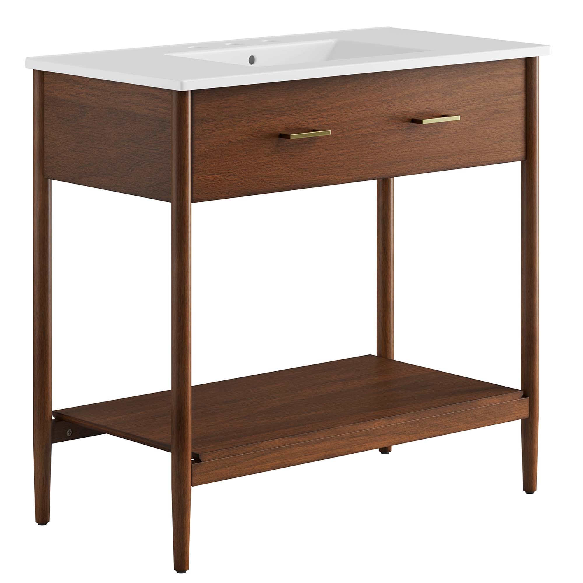 Zaire Bathroom Vanity Basin Included - EEI-6822-WAL-WHI