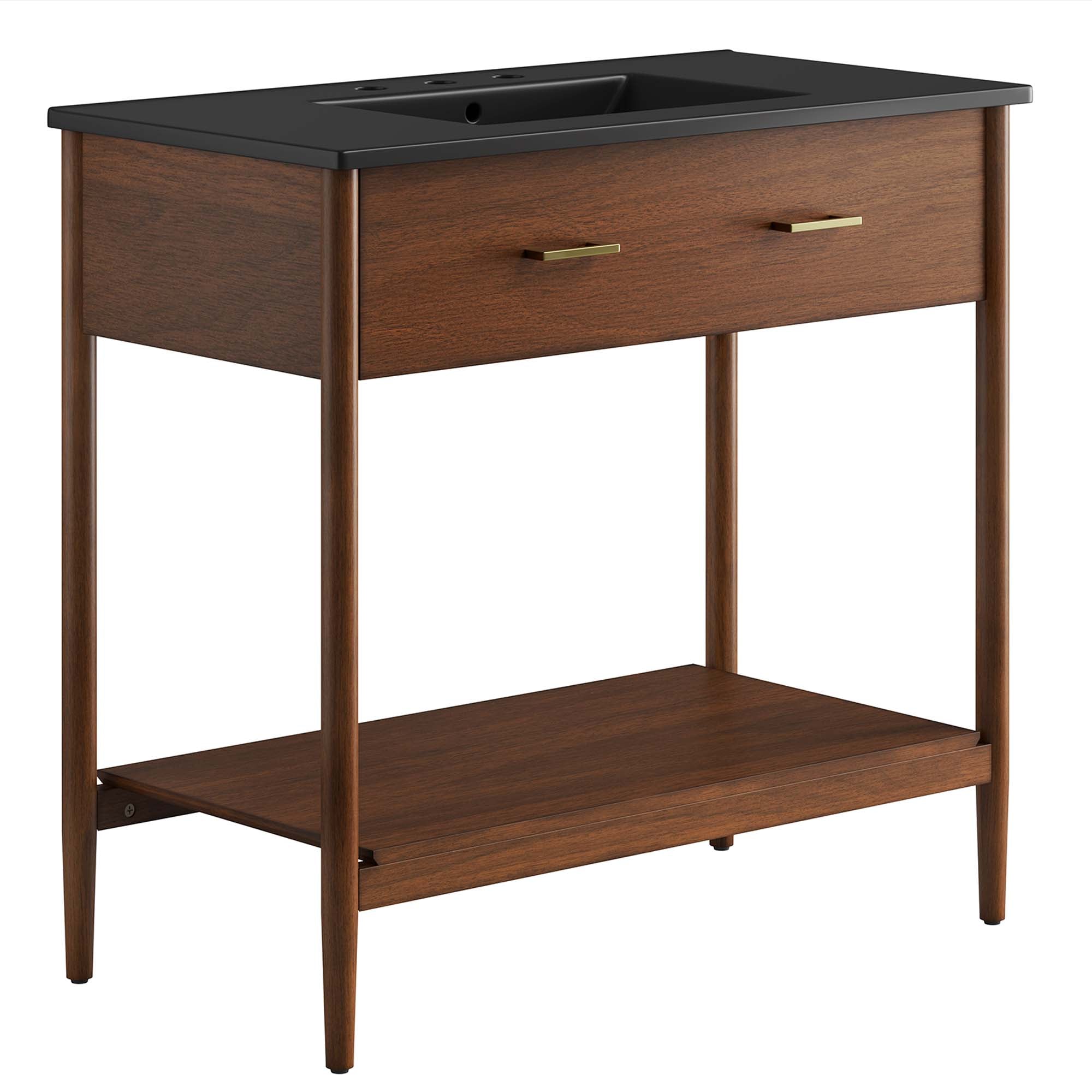 Zaire Bathroom Vanity Basin Included - EEI-6823-WAL-BLK