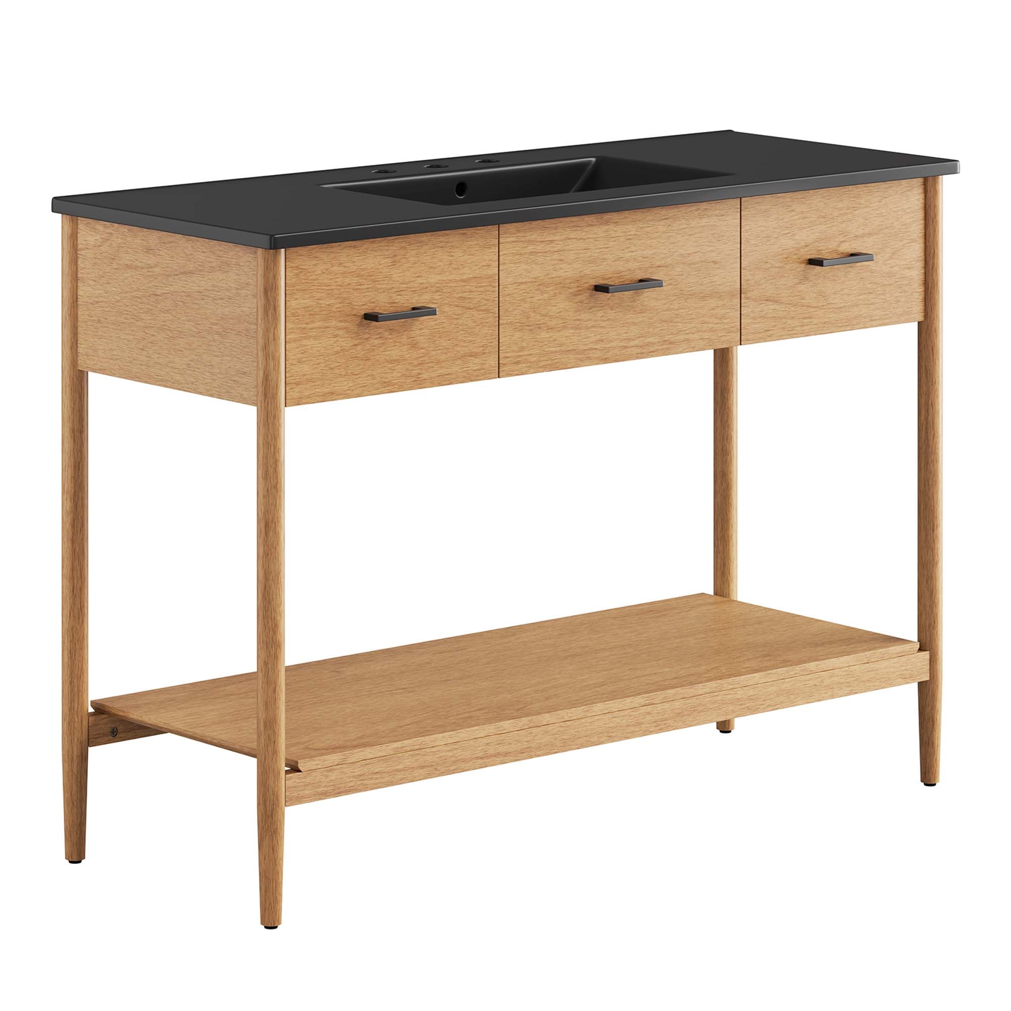 Zaire Bathroom Vanity Basin Included - EEI-6825-NAT-BLK