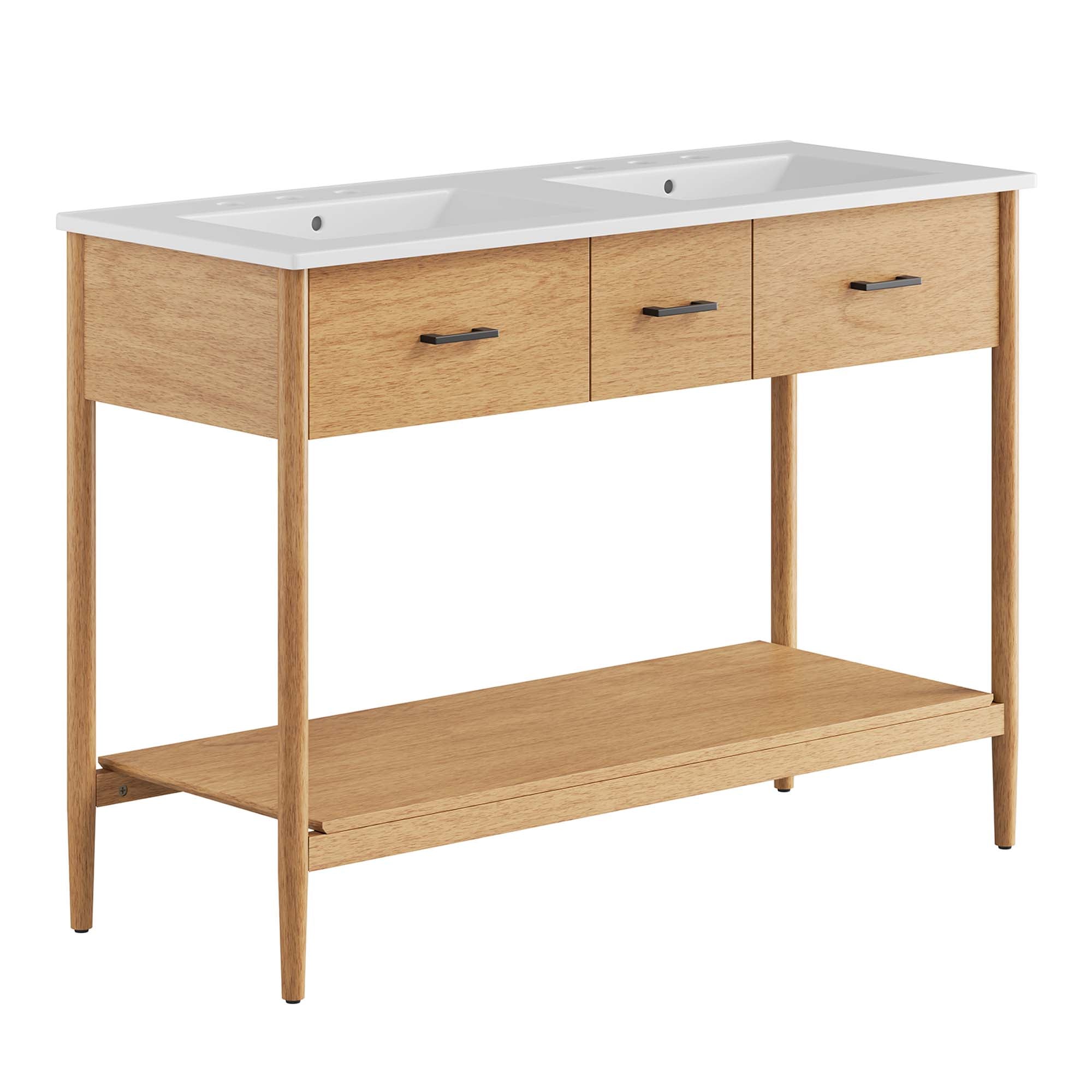 Zaire Bathroom Vanity Basin Included - EEI-6826-NAT-WHI
