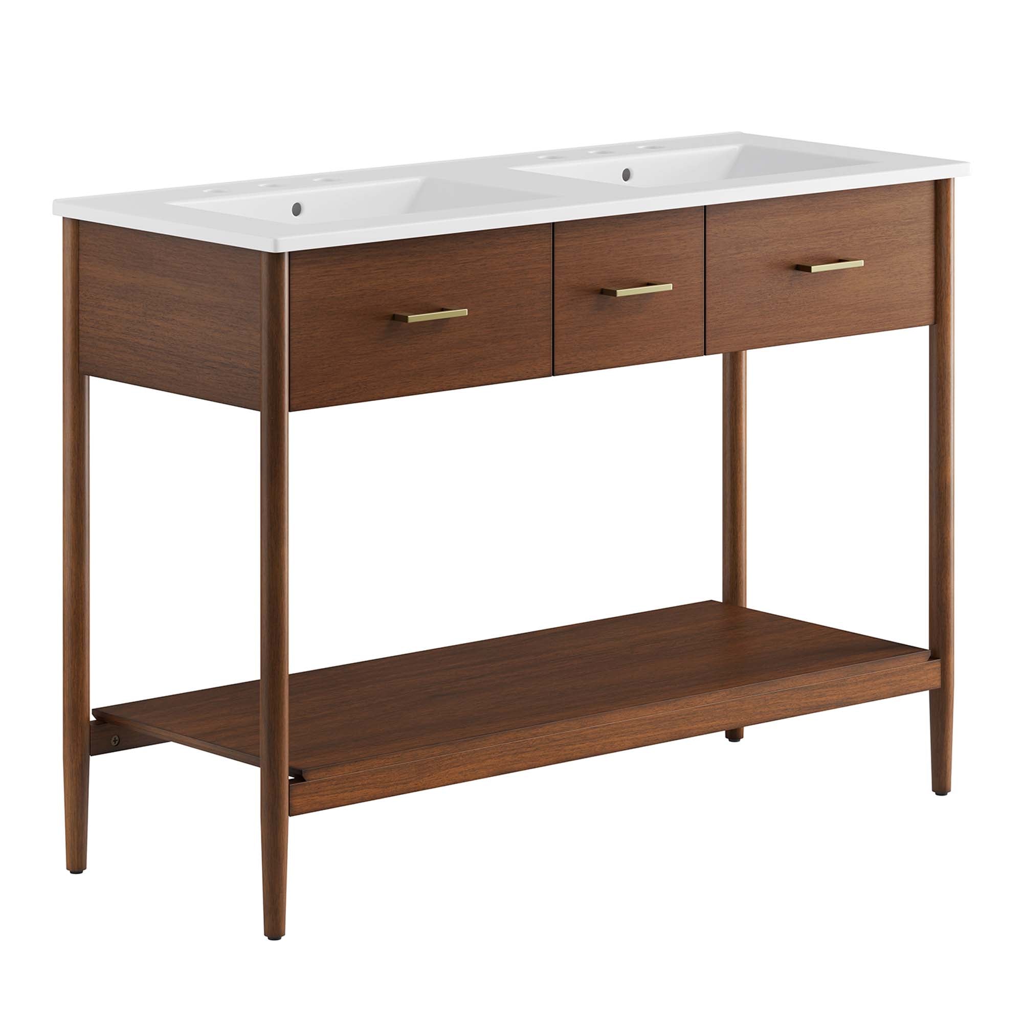 Zaire Bathroom Vanity Basin Included - EEI-6826-WAL-WHI