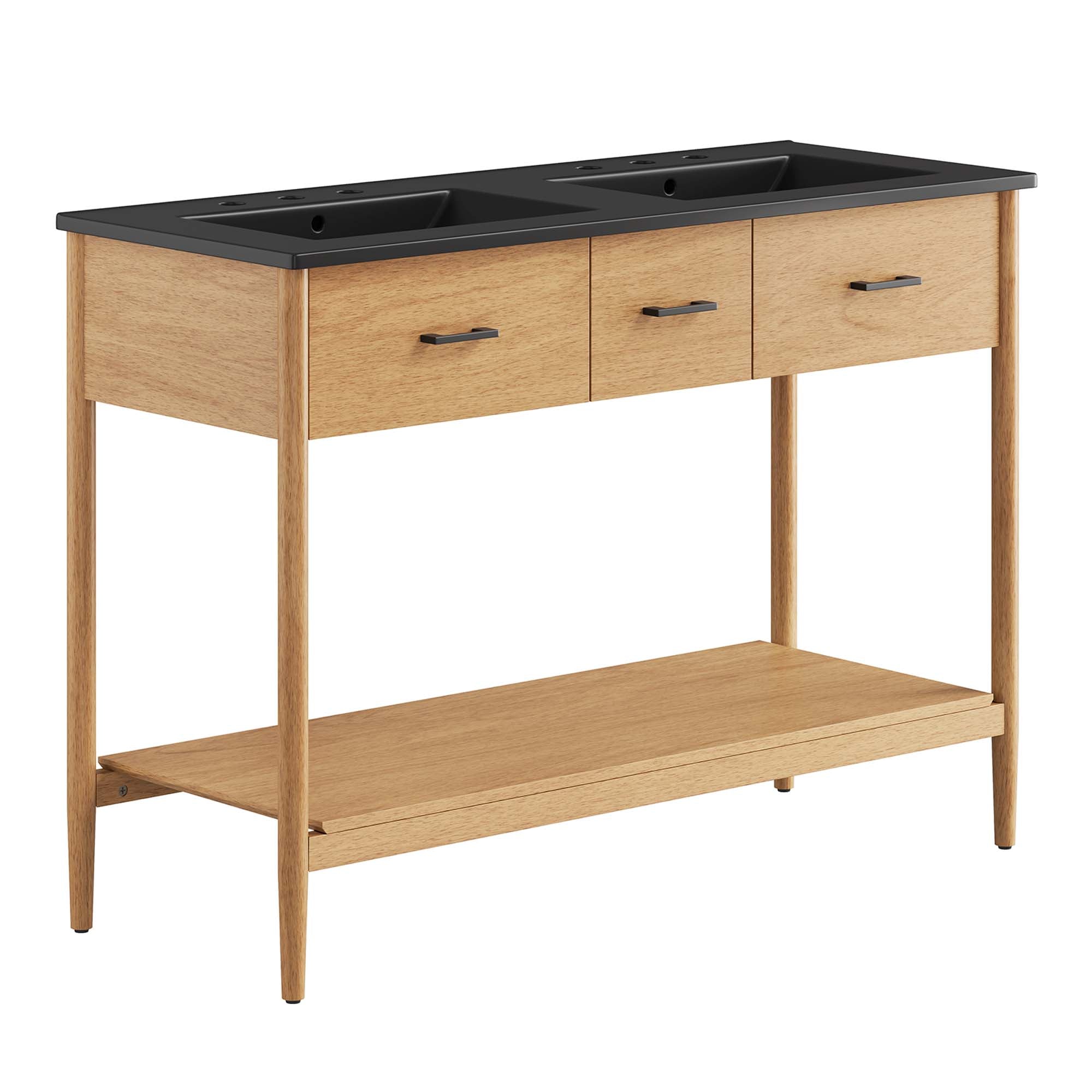 Zaire Bathroom Vanity Basin Included - EEI-6827-NAT-BLK
