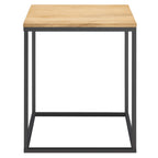 Zora Square Wood and Metal Side Table
