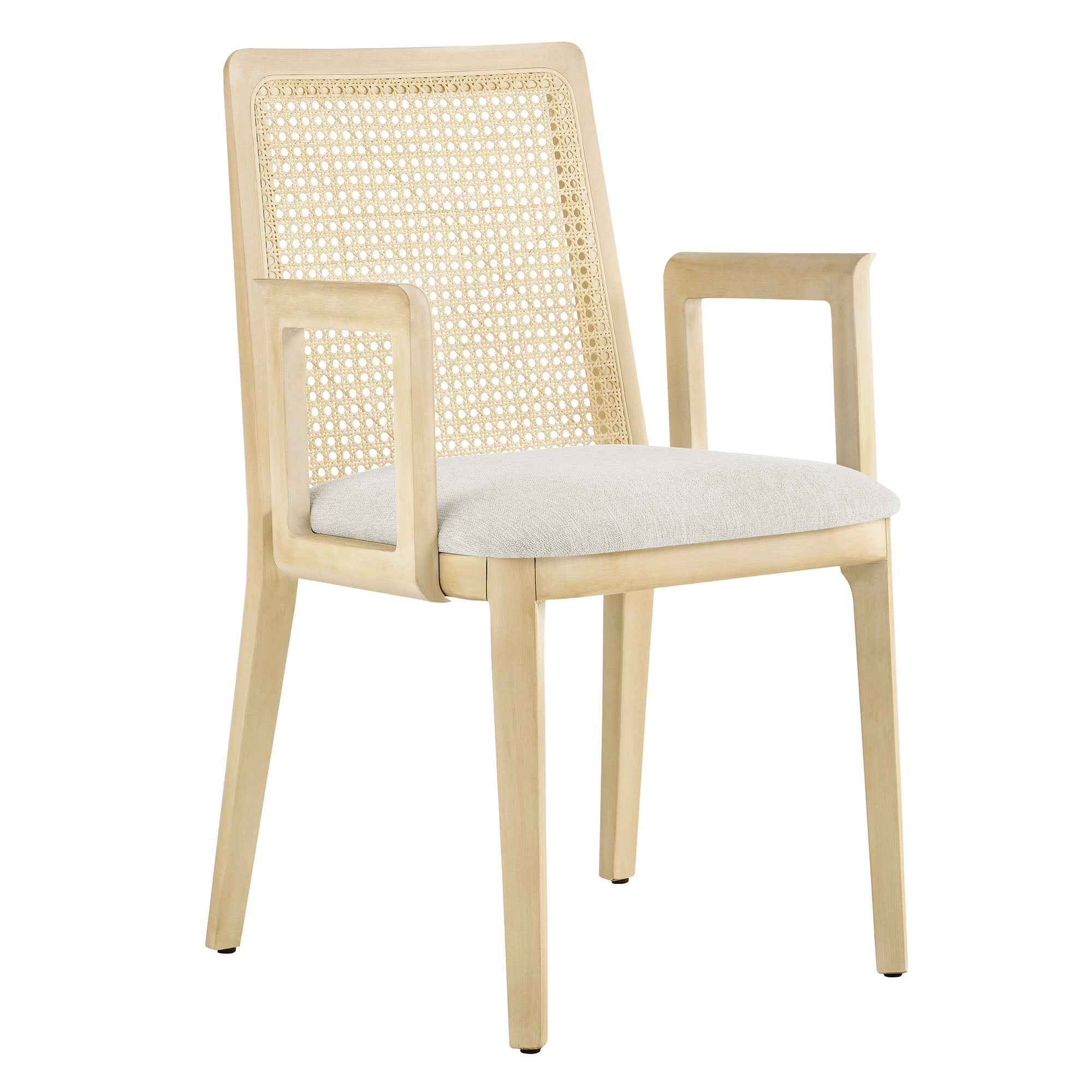 Monarch Beech Wood and Rattan Dining Armchair - EEI-6844-AQW-NAT-HEI