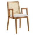 Monarch Beech Wood and Rattan Dining Armchair - EEI-6844-HON-NAT-HEI