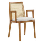 Monarch Beech Wood and Rattan Dining Armchair - EEI-6844-HON-NAT-HEI