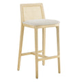 Monarch Wood and Rattan Bar Stool - EEI-6846-AQW-NAT-HEI