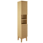 Render Tall Narrow Bathroom Storage Cabinet - EEI-6851-OAK