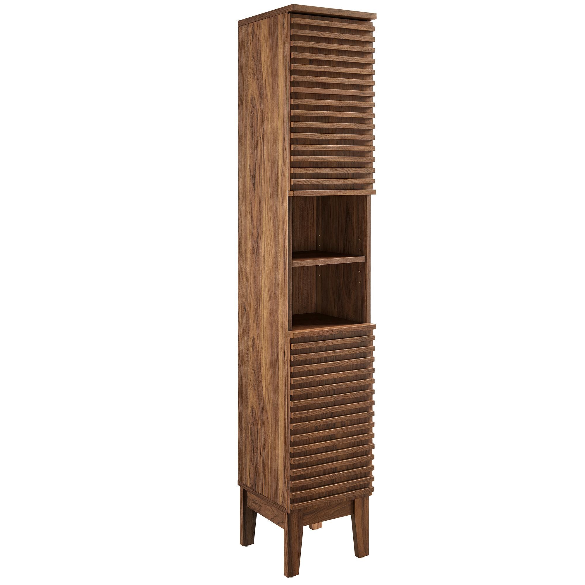 Render Tall Narrow Bathroom Storage Cabinet - EEI-6851-WAL