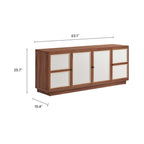 Capri 63" Wood Grain TV Console