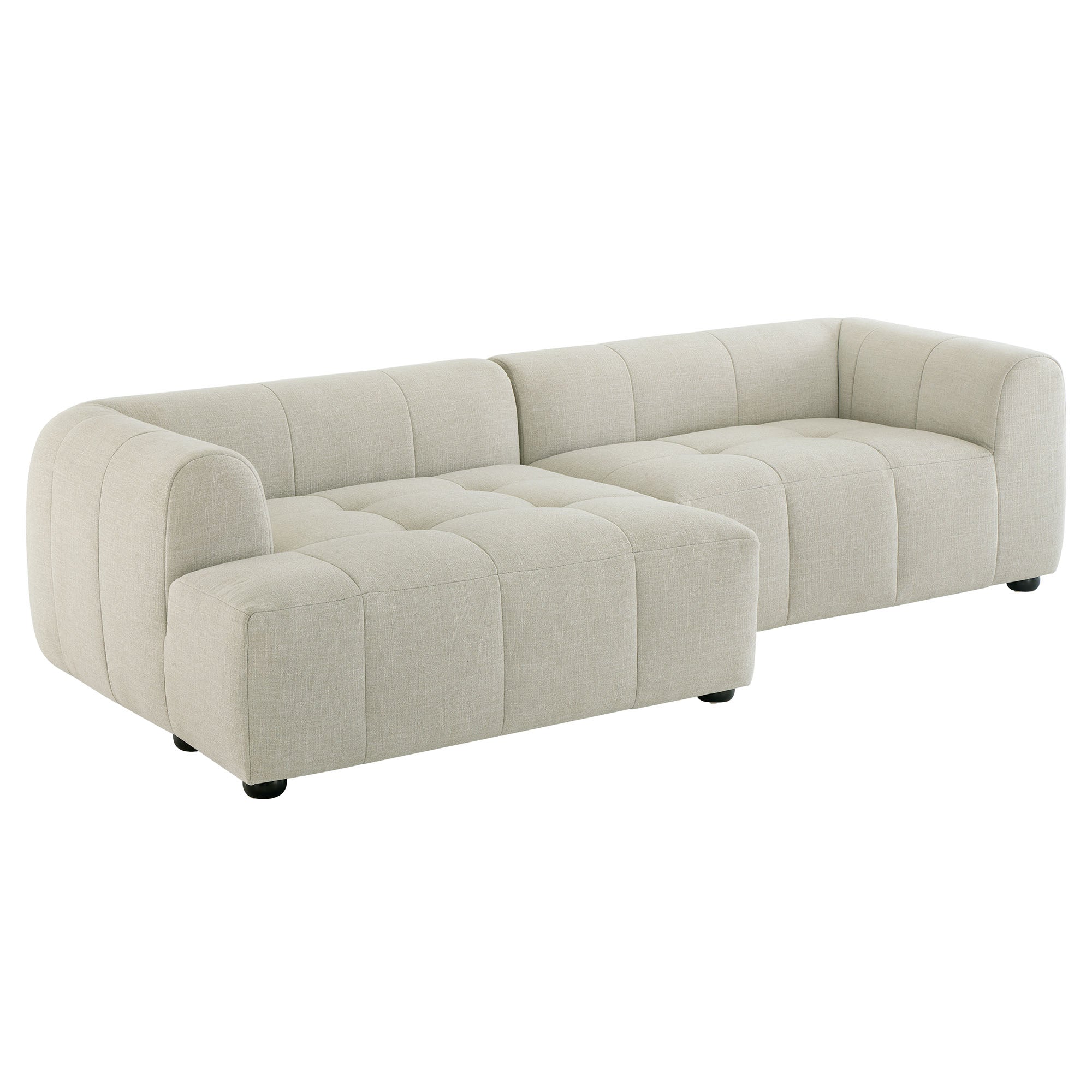 Liana  Left-Facing Upholstered Fabric Modular Sofa with Chaise - EEI-6868-LIN