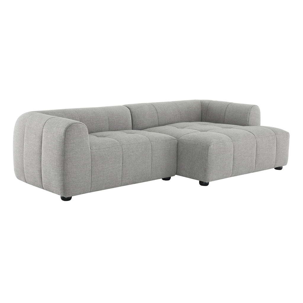 Liana  Right-Facing Upholstered Fabric Modular Sofa with Chaise