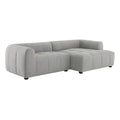 Liana  Right-Facing Upholstered Fabric Modular Sofa with Chaise