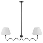 Wave Squiggle 2-Arm Pendant Light