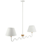 Sunlit Squiggle 2-Arm Pendant Light
