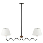 Sunlit Squiggle 2-Arm Pendant Light