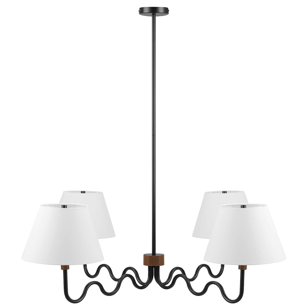 Sunlit Squiggle 4-Arm Pendant Light