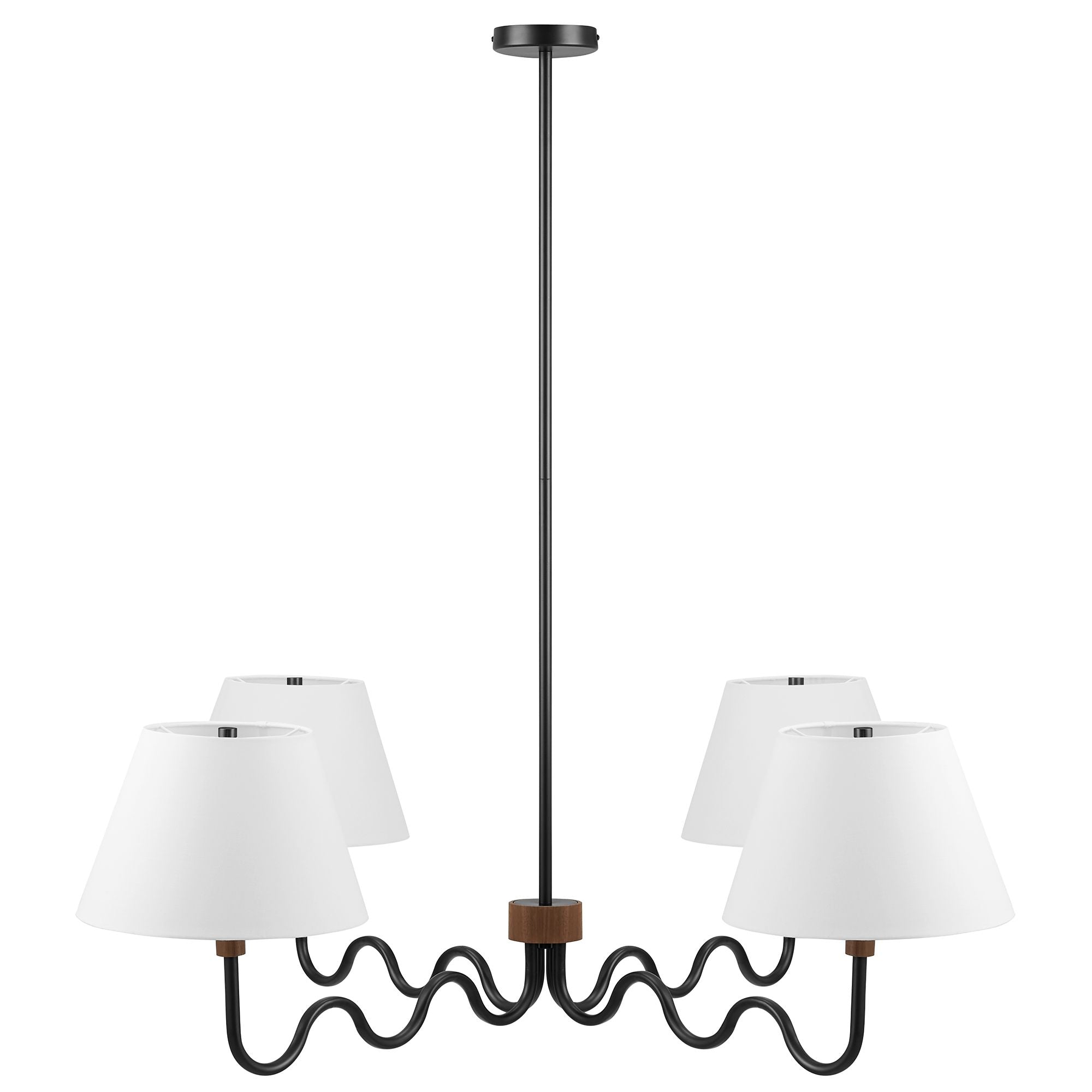Sunlit Squiggle 4-Arm Pendant Light