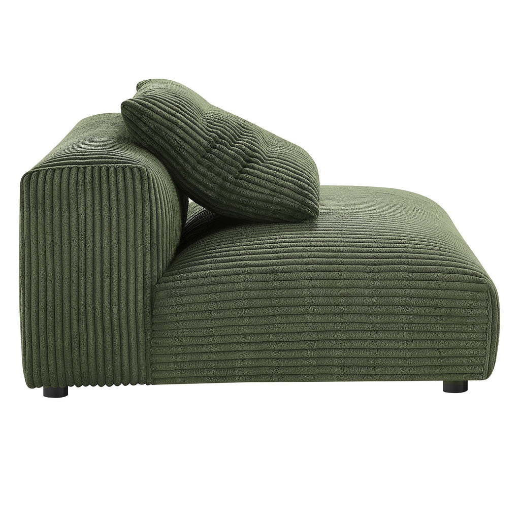 Solace  Modular Corduroy Upholstered Armless Chair