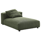 Solace  Modular Corduroy Upholstered Armless Chaise Lounge