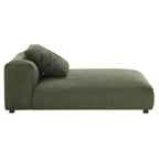 Solace  Modular Corduroy Upholstered Armless Chaise Lounge
