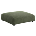 Solace  Modular Corduroy Upholstered Armless Chair and Ottoman Set