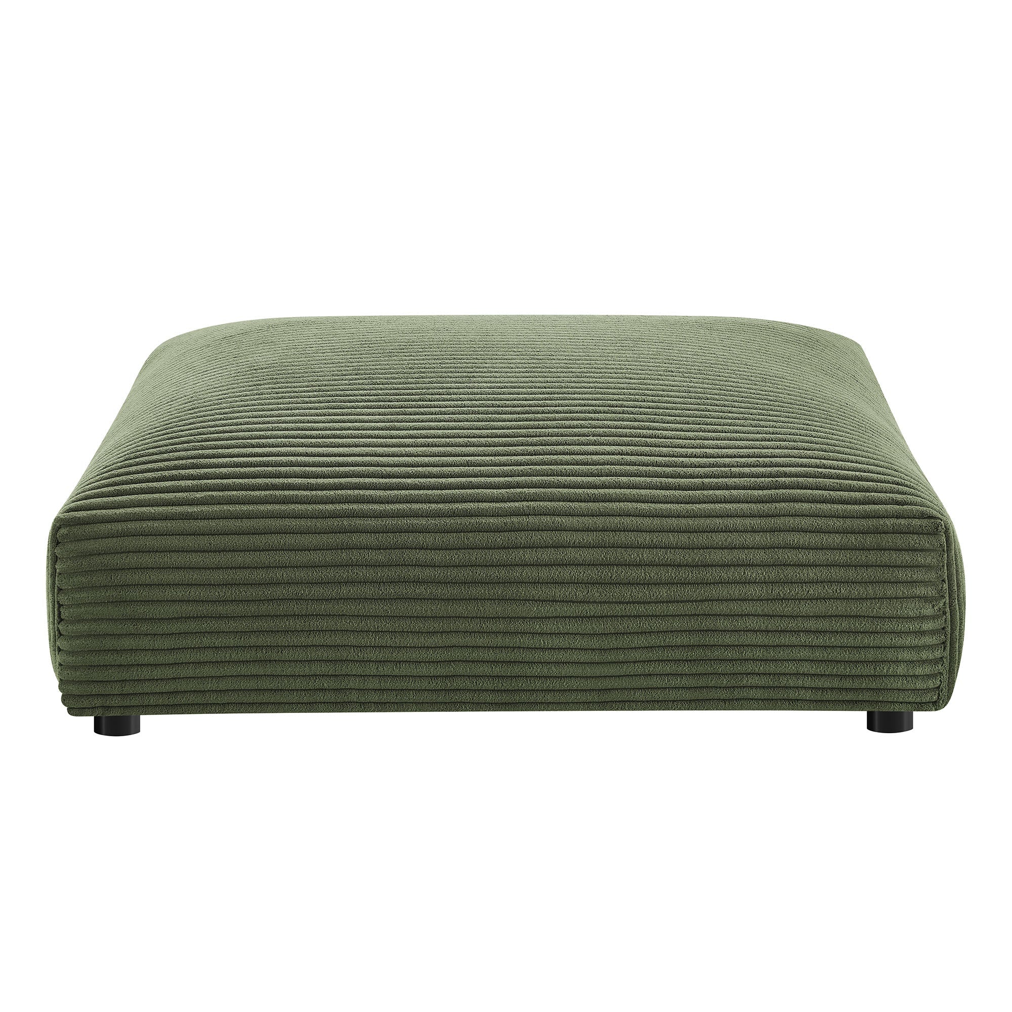 Solace  Modular Corduroy Upholstered Armless Loveseat and Ottoman Set