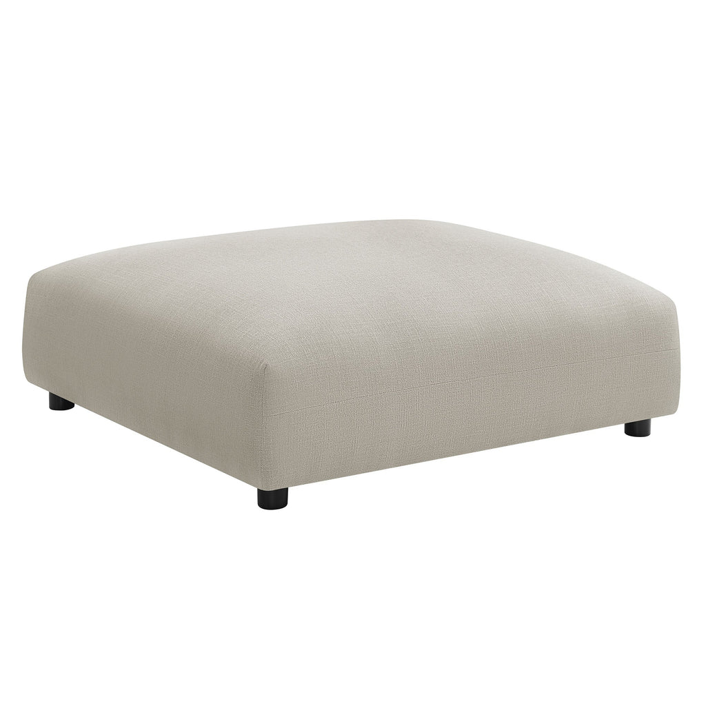 Solace Modular Upholstered Fabric Armless Loveseat and Ottoman Set