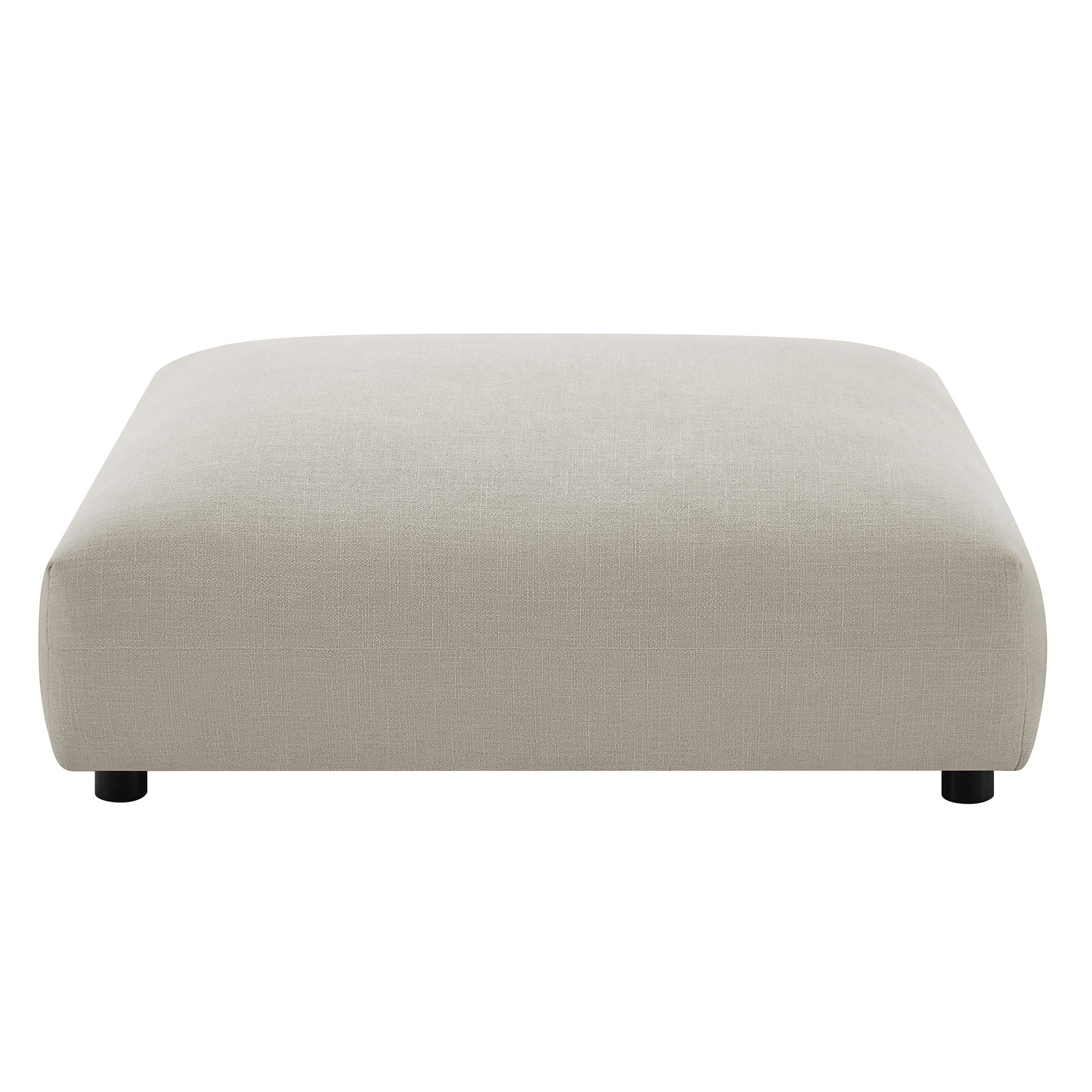 Solace Modular Upholstered Fabric Armless Loveseat and Ottoman Set