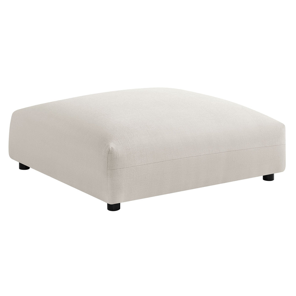 Solace  Modular Upholstered Fabric Armless Chair and Ottoman Set