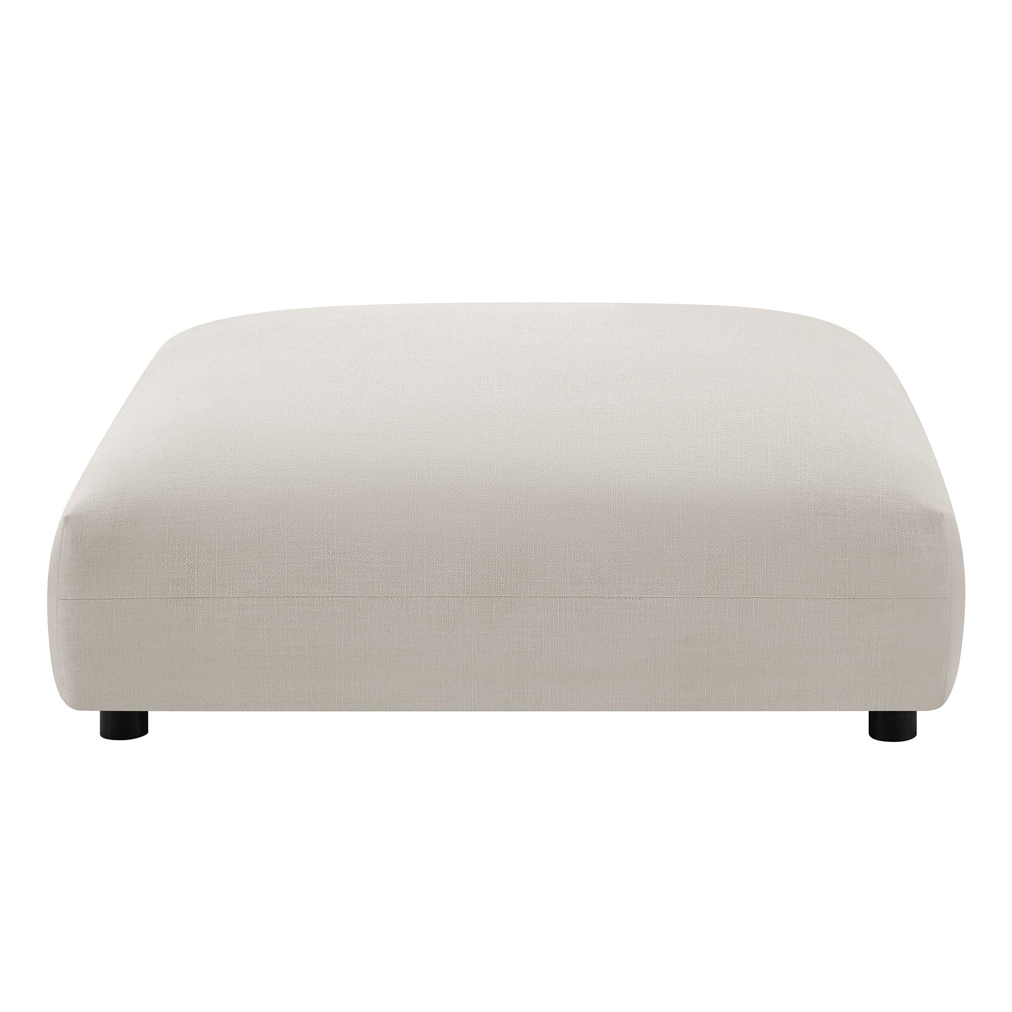 Solace  Modular Upholstered Fabric Armless Chair and Ottoman Set
