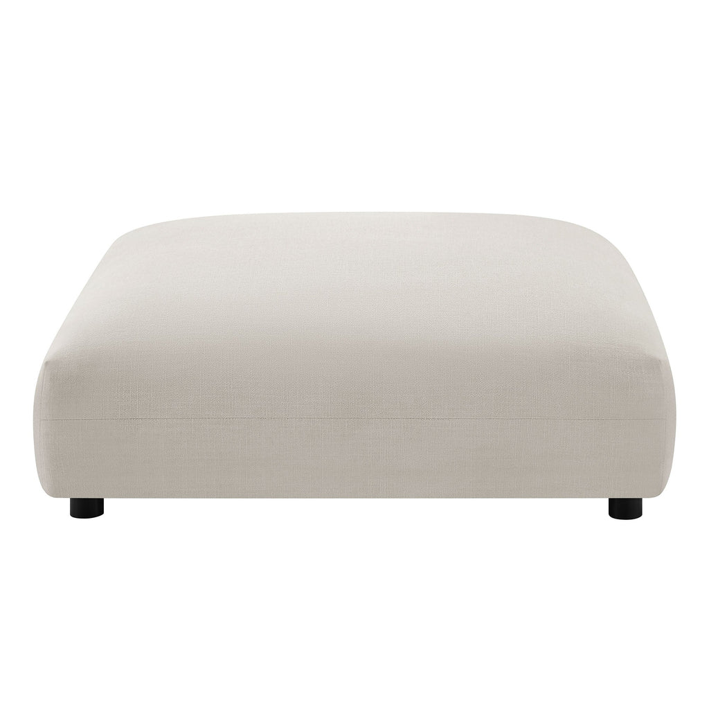 Solace Modular Upholstered Fabric Armless Loveseat and Ottoman Set