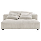 Solace  Modular Corduroy Upholstered Armless Loveseat