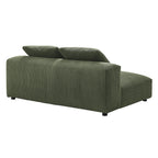 Solace  Modular Corduroy Upholstered Armless Loveseat