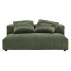 Solace  Modular Corduroy Upholstered Armless Loveseat