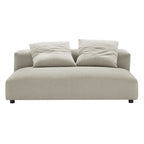 Solace Modular Upholstered Fabric Armless Loveseat and Ottoman Set