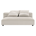 Solace Modular Upholstered Fabric Armless Loveseat and Ottoman Set