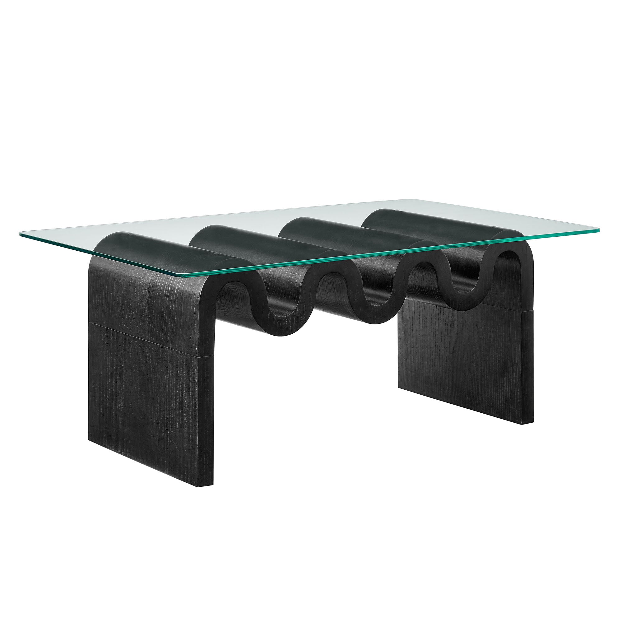 Ondine Glass Top Coffee Table - EEI-6900-BLK
