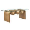Ondine Glass Top Coffee Table - EEI-6900-NAT