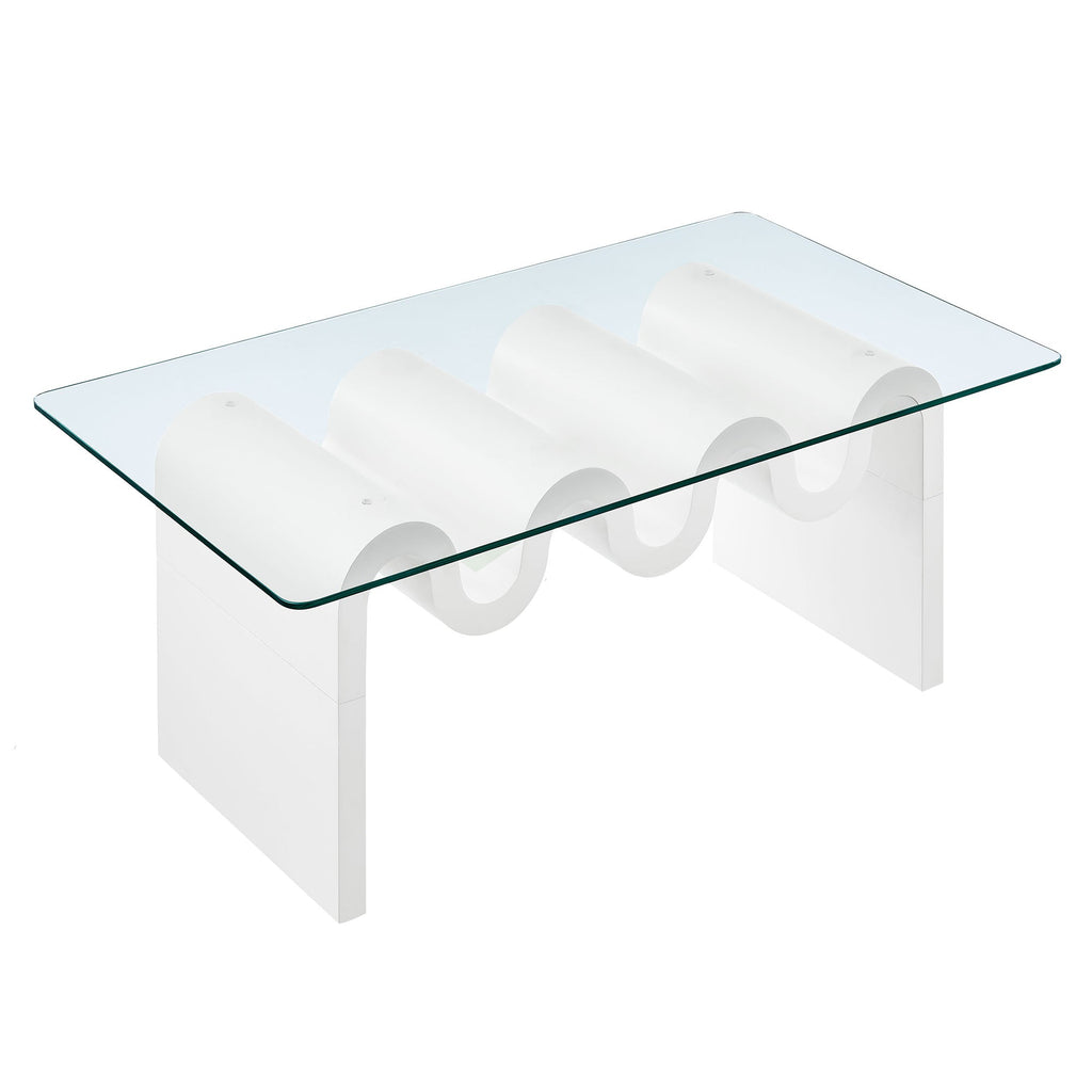 Ondine Glass Top 50" Console Table