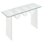 Ondine Glass Top 50" Console Table