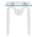 Ondine Glass Top Side Table