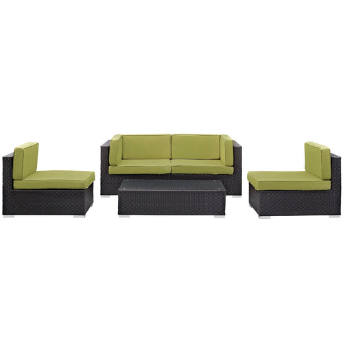 Camfora 5 Piece Outdoor Patio Sectional Set