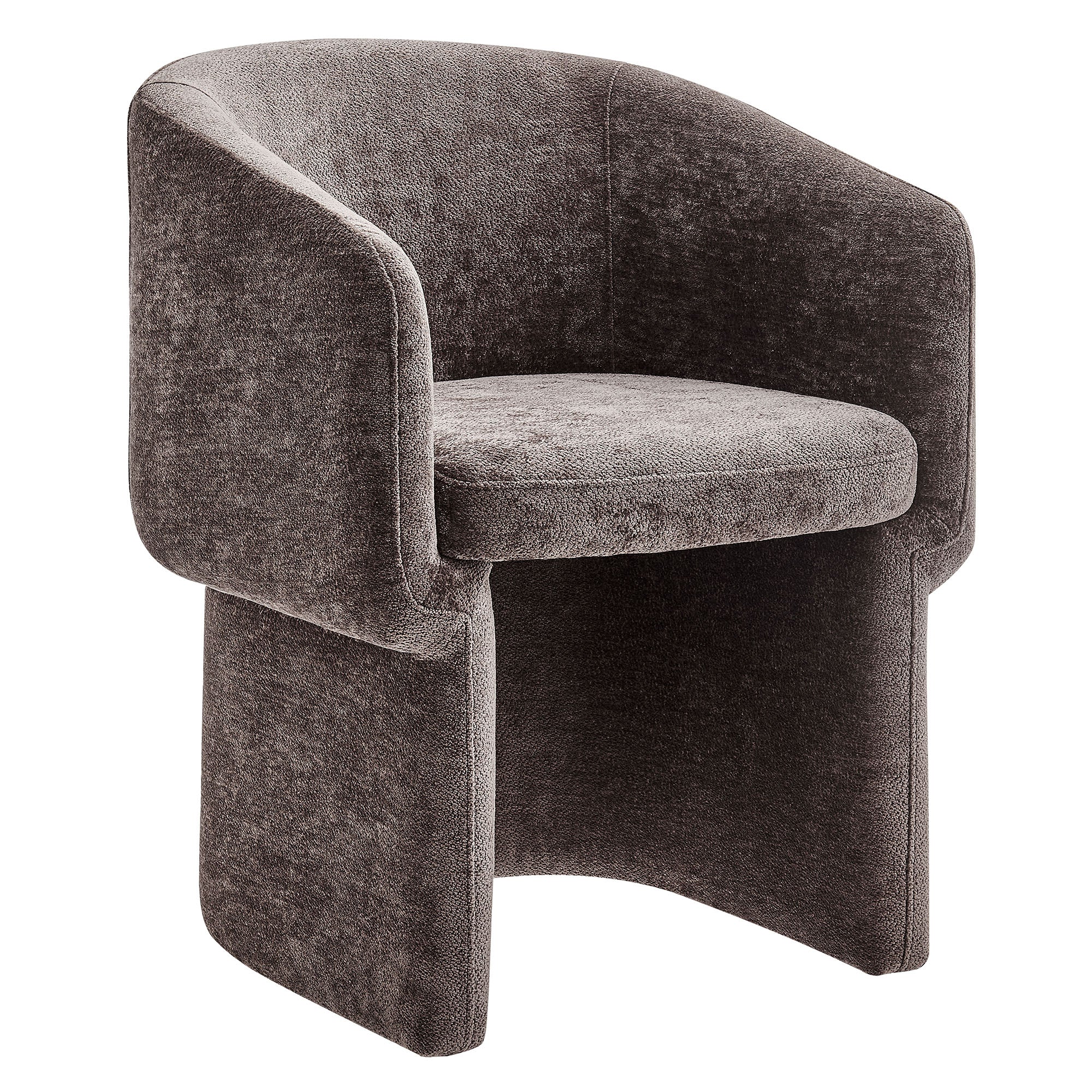 Verity Barrel Back Chenille Dining Armchair - EEI-6951-CHB