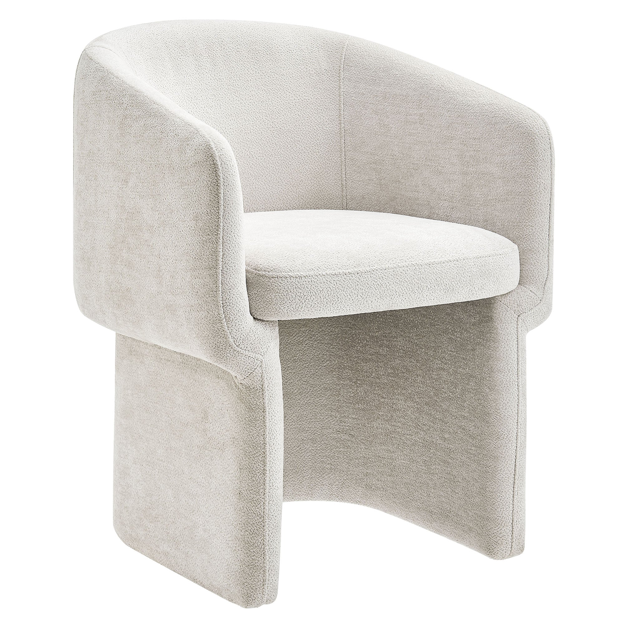 Verity Barrel Back Chenille Dining Armchair - EEI-6951-IVO