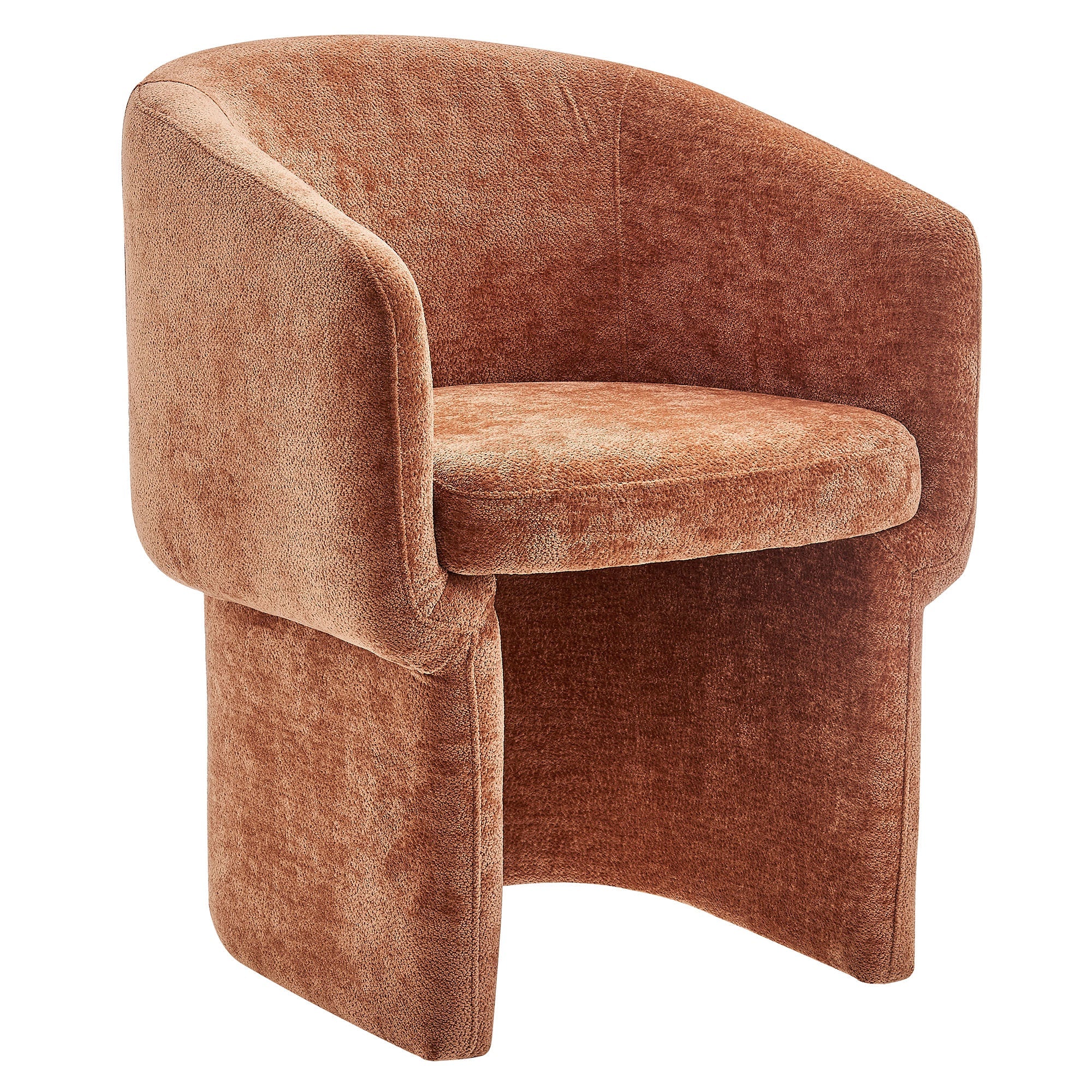 Verity Barrel Back Chenille Dining Armchair - EEI-6951-RUS